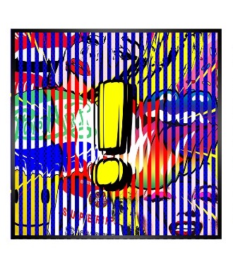 Exclamation pop ! - Kinetic Pop art - 14" x 14" inch
