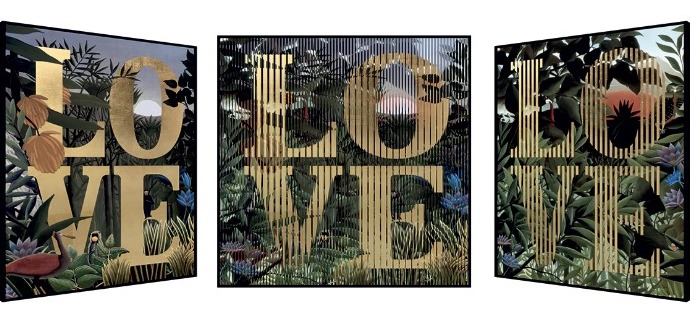 SOLD OUT - Love in the jungle - Kinetic Pop art - 44" x 44" inch