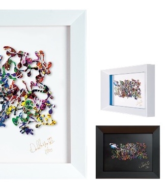 Thinking outside the box # Jackson Pollock - 20" x 14" - Work on paper in 3D