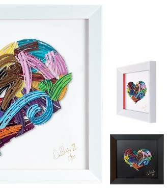 Every stroke counts - 35 x 38 cm - Oeuvre sur papier en 3D