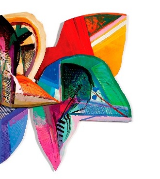 Abstract colors - 100 x 80 cm - Sculpture en bois