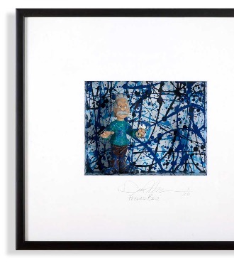 Feeling blue - 71 x 66 x 19 cm - Shadow box