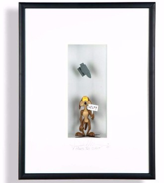 Marks the spot - 21,7" x 28" - Shadow box