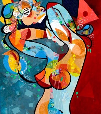 Rêves de mariée - 100 x 80 ou 24 x 30 cm – Laque sur aluminium