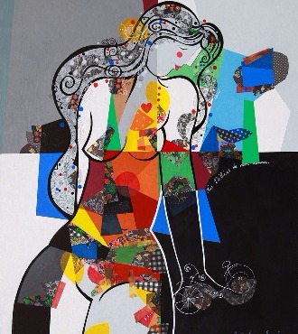 Les délices de mon amour - 100 x 120 / 100 x 80 ou 24 x 30 cm – Laque sur aluminium