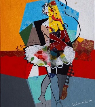 La danse des anges - 100 x 120 / 100 x 80 ou 24 x 30 cm – Laque sur aluminium