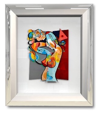 La mariée du ciel - 21 x 28 cm - Oeuvre sur papier en 3D