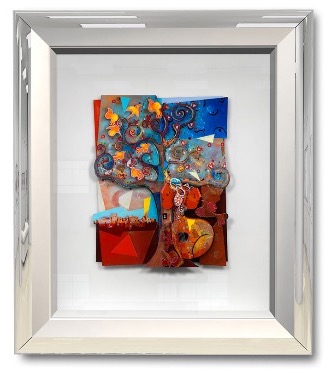 La première phase dans le jardin - 21 x 28 cm - Oeuvre sur papier en 3D