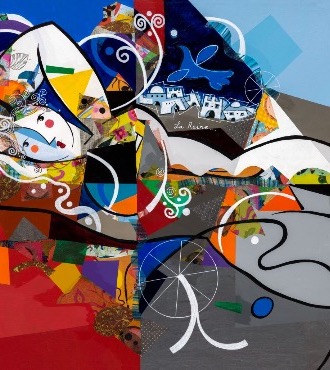 La reine - 100 x 120 / 100 x 80 ou 24 x 30 cm – Laque sur aluminium