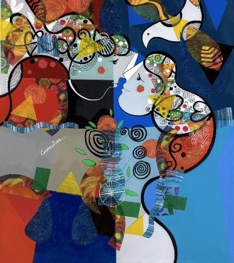 Connection - 100 x 80 - Laque sur aluminium