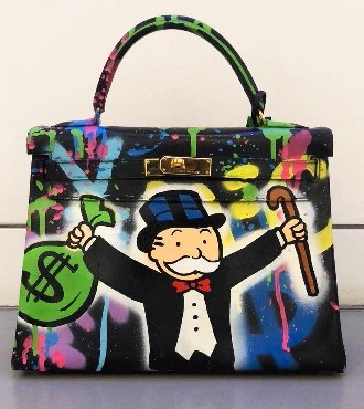 Monopoly Holding $ and Cane Birkin Bag - 