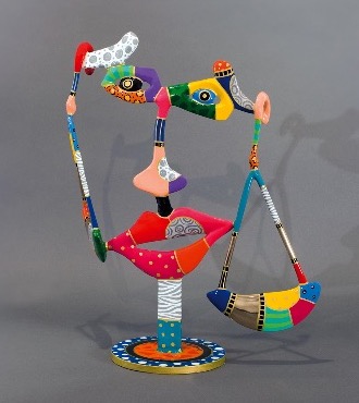 Balance - 59 x 44 x 26 cm - Sculpture en bronze