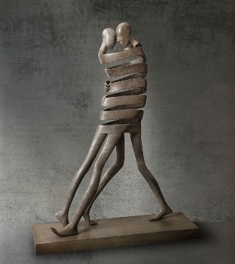 Tango - 78 x 60 x 18 cm - Sculpture en bronze