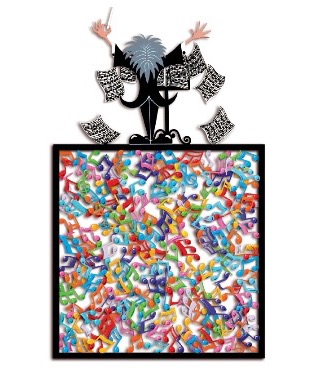 Thinking outside the box # Conductor - 51 x 85 cm - Sculpture murale 3D en métal découpée au laser