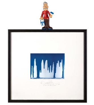 Out of the blue - 27" x 25" - Shadow Box