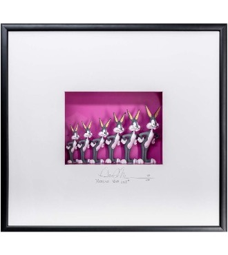 Receding Hare Line - 68 x 64 cm - Shadow Box