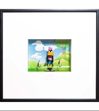 Relaxing Afternoon - 68 x 64 cm - Shadow Box