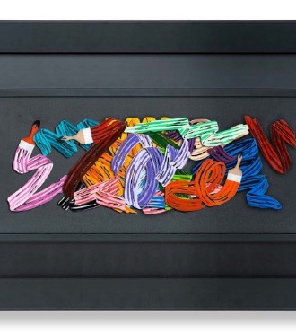 Making Love - 14" x 24" - papercut 3D