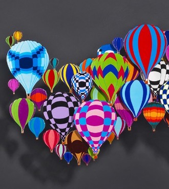 Love is in the air - 18" x 50" / 25" x 72" / 98" - Sculpture metal in 3D