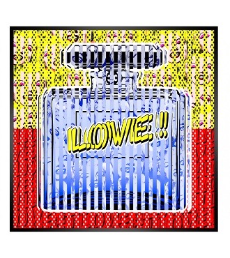 Cocotte Chanel - Kinetic Pop art - 14" x 14" inch
