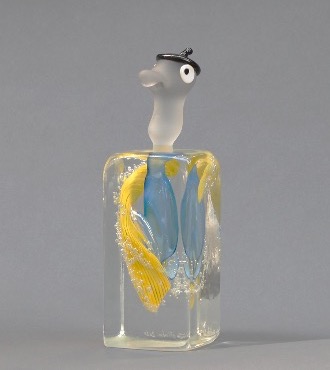Flacon Béret - Sculpture en verre - 24 cm