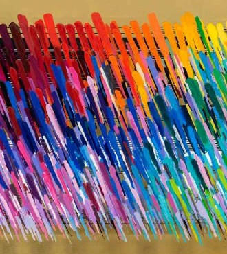 Notes Gold - 180 x 120 cm - Monotype