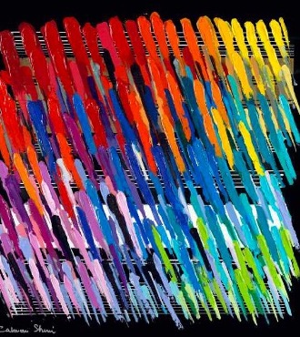 Notes Black - 100 x 100 cm - Monotype