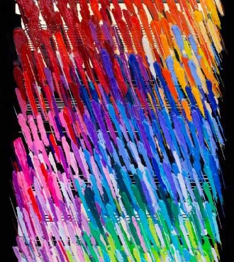 Notes Black - Vertical - 180 x 120 cm - Monotype