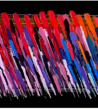 Notes Black - diptyque - 180 x 120 cm - Monotype