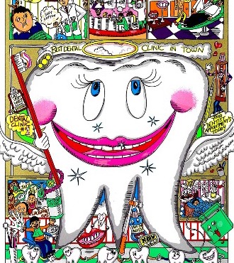 May your pearly whites shine so bright - 9,5" x 14" inch - Oeuvre originale 3D