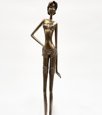 Emmanuelle - 39" - Bronze sculpture,