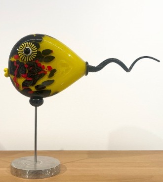 poisson caraïbe - Glass sculpture - 19" x 13"