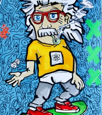 Creativity is contagious pass it on - 39" x 20" inch - Acrylic and Mix Media