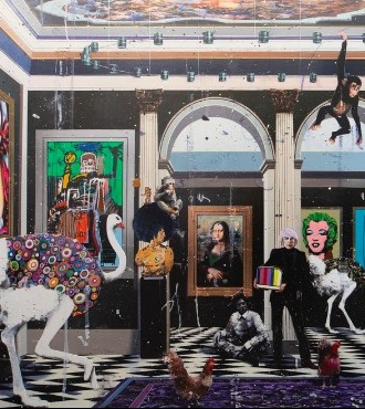 Bruce, Andy and Jean Michel - 30 x 21 cm / 100 x 71 cm - Laque