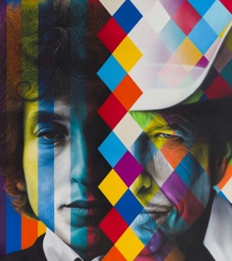 Bob Dylan - 75" x 40" - Lacquer on metal