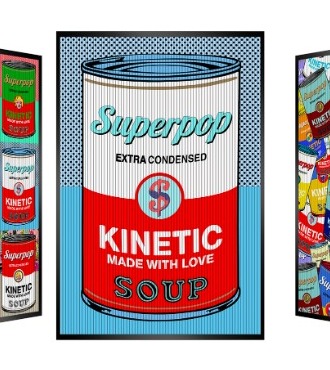 Soupe Ecume Cerise - Kinetic Pop art - 74 x 49 cm