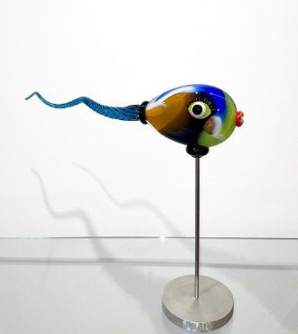 SOLD OUT ! Caraïbes multicolore - Glass sculpture - 17" x 21"
