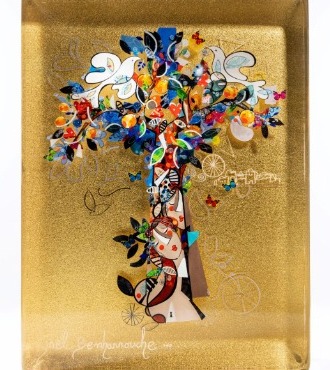 La Source - 12 x 16" in - resin inclusion
