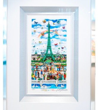 Waking up in Paris - 31" x 22" - Serigraphy 3D