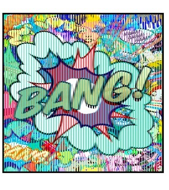 SOLD OUT - From B to Bang - Kinetic Pop art - 90 x 90 cm