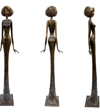 Carla - 69" - Bronze sculpture,