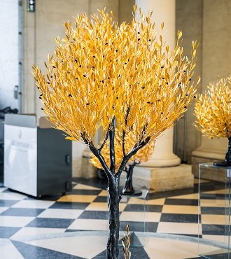 Okéanos - 76" x 29" - Bronze sculpture