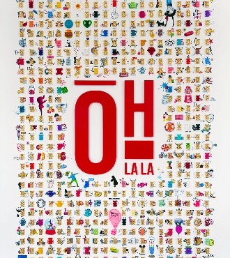 Oh La La - Mix Media - 47" x 37" inch