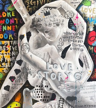 Love Story - 125 x 190 cm - Peinture sur toile