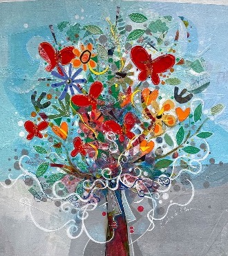 L'arbre de notre amour - 60 x 80 cm - Acrylique sur toile