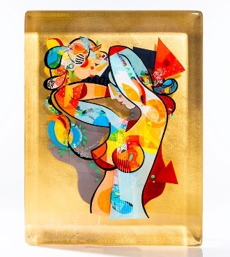 La mariée du ciel - 30 x 40 cm - Inclusion en résine