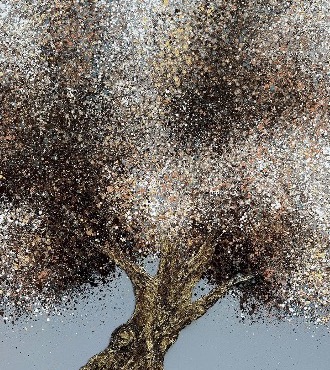 210 Racines - 39" x 39" - Oil on canvas