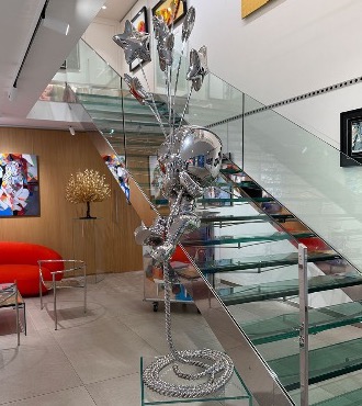 Acrobate - polished stainless steel - 79" inch