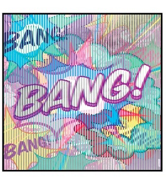 Bubble Gum Bang - Kinetic Pop art - 90 x 90 cm