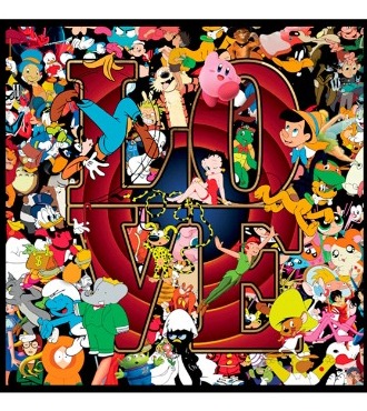 Toonsland - Kinetic Pop art - 112 x 112 cm
